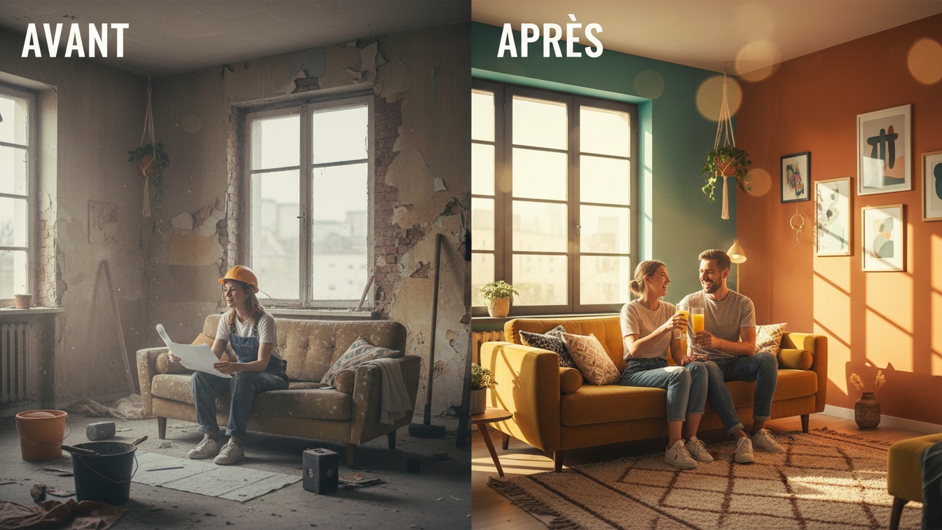 rénovation appartement avant apres : exemple de chantiers